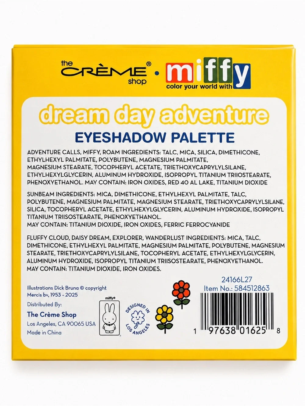 The Crème Shop x Miffy Dream Day Adventure 9-Color Eyeshadow Palette + stickers